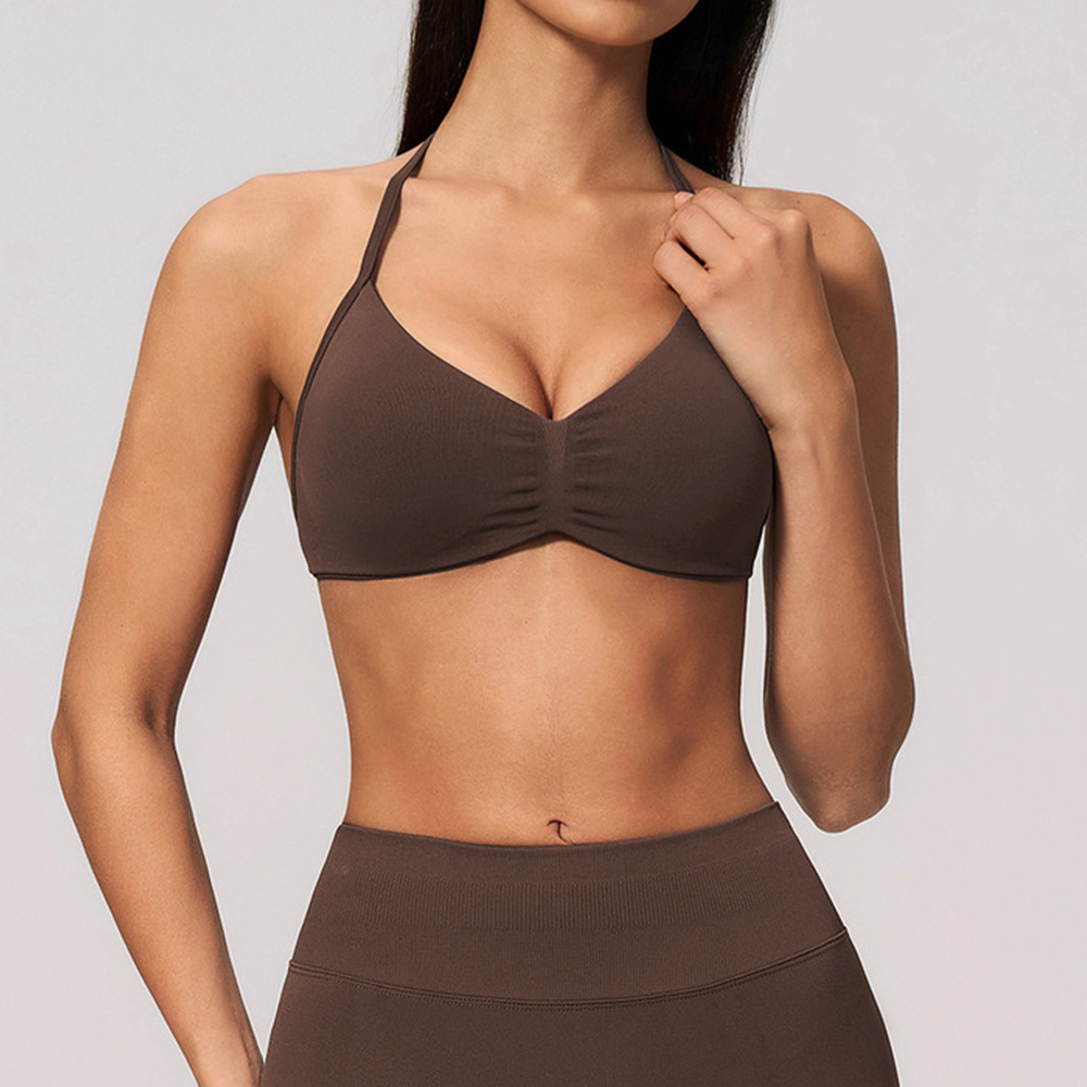 Yoga Bra Women's Seamless Ribb - Sports Equipment Logos 评论和价格